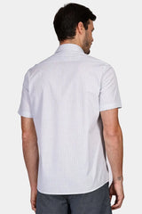 CAMISA MASCULINA REGULAR TRICOLINE MICRO XADREZ BCO C/ AZUL ARAMIS ORIGINAL  MC.06.0107001/148
