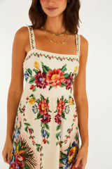 VESTIDO FEMININO MIDI TAPETE DE FLOR FARM ORIGINAL 367056