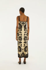 VESTIDO FEMININO MIDI MARIA LIA FARM ORIGINAL  361737