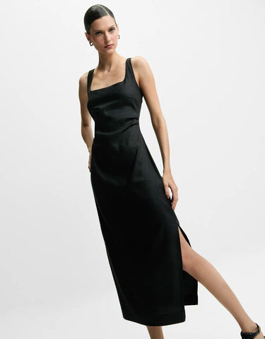 VESTIDO FEMININO MIDI PREGAS SHOULDER ORIGINAL 012511039002