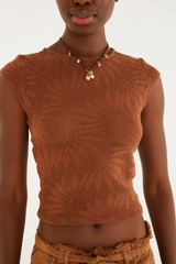 BLUSA FEMININA MANGA CURTA TRICOT FARM ORIGINAL 358092