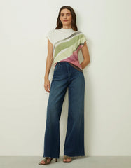 T-SHIRT FEMININO AQUARELA PINCELADA SHOULDER ORIGINAL 241403001