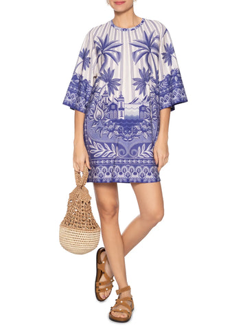 VESTIDO FEMININO TSHIRT BIG AFETO TROPICAL FARM ORIGINAL 346515