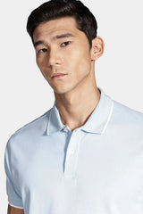 POLO MASCULINA CLASSIC FRISO AZUL PASTEL C/ OFF WHITE ARAMIS ORIGINAL PO.10.0284627/129