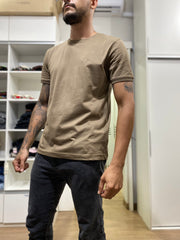 CAMISETA MASCULINA JERSEY ALGODÃO PIMA SURTON MARROM TABACO ARAMIS ORIGINALCS.13.0015651