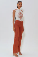 CROPPED FEMININO MALHA LINHO BORDADO GATABAKANA ORIGINAL 138898000342