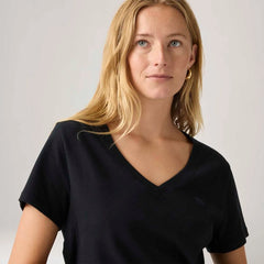 CAMISETA FEMININA  PRETA DECOTE  V LEVI´S ORIGINAL LB0020278