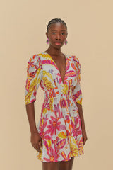 VESTIDO FEMININO CURTO FLORESTA DE SONHO FARM ORIGINAL 337548