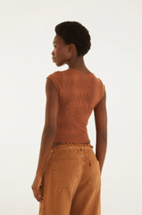 BLUSA FEMININA MANGA CURTA TRICOT FARM ORIGINAL 358092