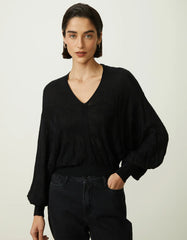 BLUSA FEMININA TRICOT JACQUARD FLORAL SHOULDER ORIGINAL 241432921