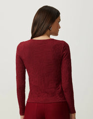 BLUSA FEMININA TRICOT TEXTURA ABSTRATA SHOULDER OORIGINAL 241435903