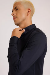 CAMISA MASCULINA ANATOMICA LISA PRETA ARAMIS ORIGINAL ML.06.0026007