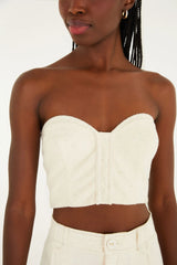 TOP FEMININO SEM ALCA TWEED FARM ORIGINAL  343490