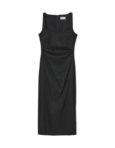 VESTIDO FEMININO MIDI PREGAS SHOULDER ORIGINAL 012511039002