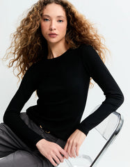 BLUSA FEMININA MALHA MANGA LONGA SHOULDER ORIGINAL 012513130020