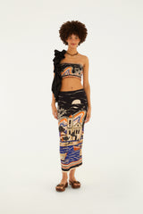 SAIA FEMININA MIDI LENCO PARATY FARM ORIGINAL 366997