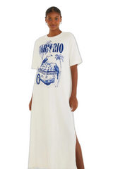 VESTIDO FEMININO MIDI COCO GELADO AZUL FARM ORIGINAL 348425