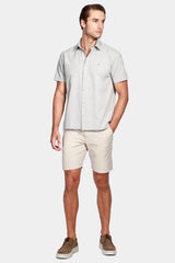 CAMISA MASCULINA REG ALGODAO TEXTURA MARINHO ARAMIS ORIGINAL MC.05.0229010