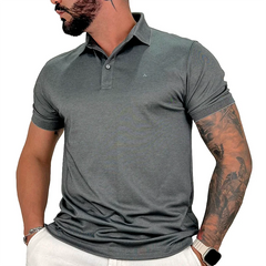 POLO MASCULINA INTERLOCK ALGODAO PIMA TECH CINZA CONCRETO 113 ARAMIS ORIGINAL PO.11.0014563