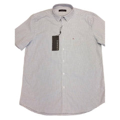 CAMISA MASCULINA TRICOLINE MICRO XADREZ BCO/AZUL ARAMIS ORIGINAL MC.06.0184001/148