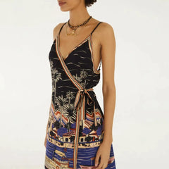VESTIDO FEMININO CURTO LENCO PARATY FARM ORIGINAL   366729