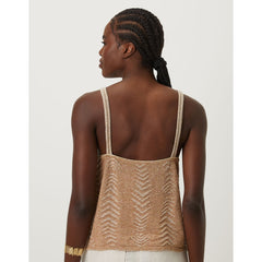 REGATA FEMININA TRICOT JACQUARD DOURADO SHOULDER ORIGINAL 232438700
