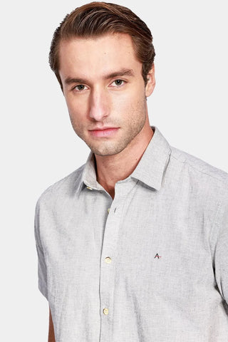 CAMISA MASCULINA REG ALGODAO TEXTURA MARINHO ARAMIS ORIGINAL MC.05.0229010