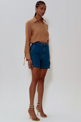 SHORTS FEMININA CLASSIC BLUE DENIM GATABAKANA ORIGINAL 3892600001