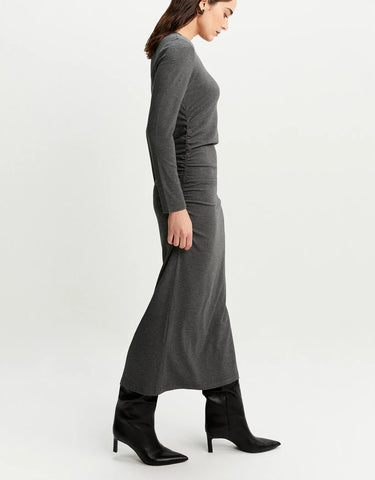 VESTIDO VESTIDO DRAPEADO MANGA LONGA SHOULDER ORIGINAL 012513240003