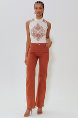 CROPPED FEMININO MALHA LINHO BORDADO GATABAKANA ORIGINAL 138898000342