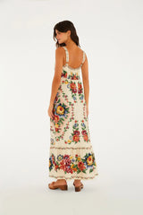 VESTIDO FEMININO MIDI TAPETE DE FLOR FARM ORIGINAL 367056