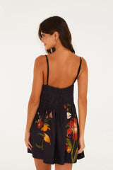 VESTIDO FEMININO  CURTO FLORAL DIVA FARM ORIGINAL  360783