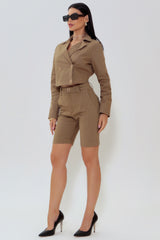 BERMUDA SARJA STRIPES DARK OLIVE GATABAKANA ORIGINAL 13885036001104