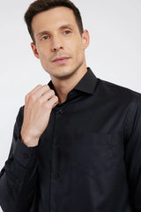 CAMISA MASCULINA REGULAR SARJA PIMA FIO 70  PRETO ARAMIS ORIGINAL ML.02.0763007