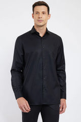 CAMISA MASCULINA REGULAR SARJA PIMA FIO 70  PRETO ARAMIS ORIGINAL ML.02.0763007