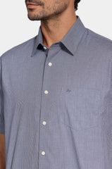 CAMISA REGULAR MICRO XADREZ BOLSO AZUL C/ BRANCO ARAMIS ORIGINAL MC.06.0676148