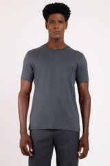 CAMISETA MASCULINA JERSEY ALGODAO PIMA SURTON CINZA ASFALTO ARAMIS ORIGINAL CS.13.0015562