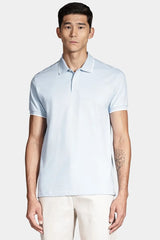 POLO MASCULINA CLASSIC FRISO AZUL PASTEL C/ OFF WHITE ARAMIS ORIGINAL PO.10.0284627/129