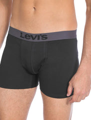 CUECA MASCULINA  BOXER COTTON KIT 2UNI PRETA LEVIS ORIGINAL  16200.001.998