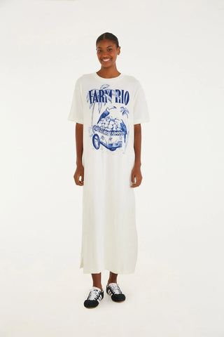 VESTIDO FEMININO MIDI COCO GELADO AZUL FARM ORIGINAL 348425