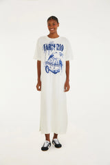 VESTIDO FEMININO MIDI COCO GELADO AZUL FARM ORIGINAL 348425