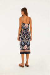 VESTIDO  FEMININO  MIDI LEVEZA ROMANTICA FARM ORIGINAL 373949