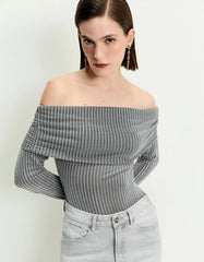 BLUSA FEMININA MALHA LUREX SHOULDER ORIGINAL 012513140002