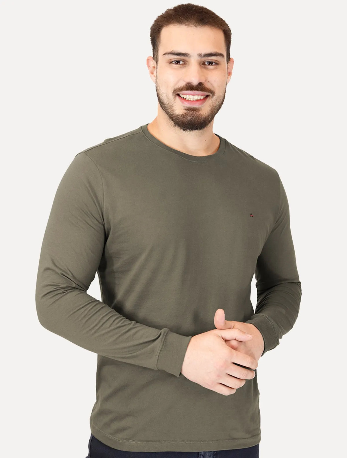 CAMISETA MASCULINA  BASICA MANGA LONGA MILITAR ARAMIS ORIGINAL  CS.02.0161714