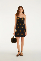 VESTIDO FEMININO CURTO ALCAS CONCHITA FARM ORIGINAL 361103