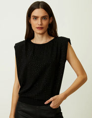 BLUSA FEMININA TRICOT BRILHO SHOULDER ORIGINAL 241434902
