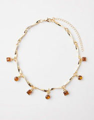 COLAR FEMININO CURTO METAL E PEDRARIAS SHOULDER ORIGINAL 012512640011