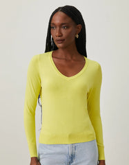 BLUSA FEMININA TRICOT BASICO DECOTE V SHOULDER ORIGINAL  241433006