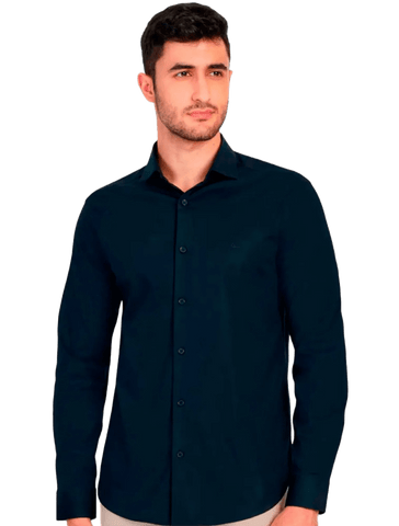 CAMISA MASCULINA REGULAR TRICOLINE LISO STRETCH MARINHO ARAMIS ORIGINAL ML.02.0677010