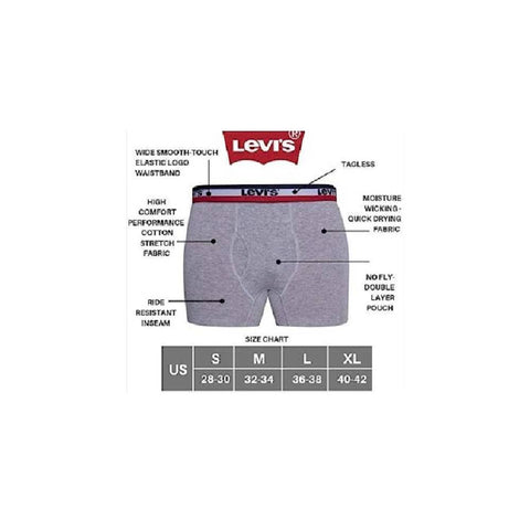 PACK CUECA BOXER BRANCA/BRANCA LEVI'S ORIGINAL 283590004